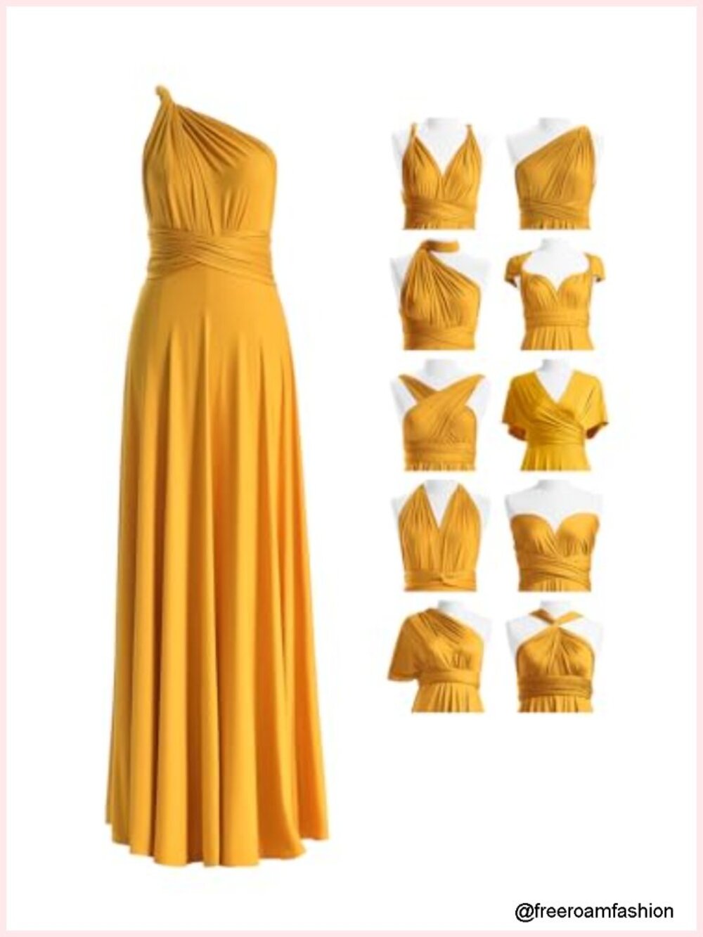 Infinity Convertible Bridesmaid Dress with Bandeau, Multi-Way Twist Wrap, Plus